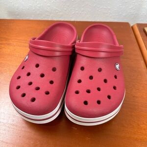 CROCS Band Pink Rubber Clogs
Women's 8